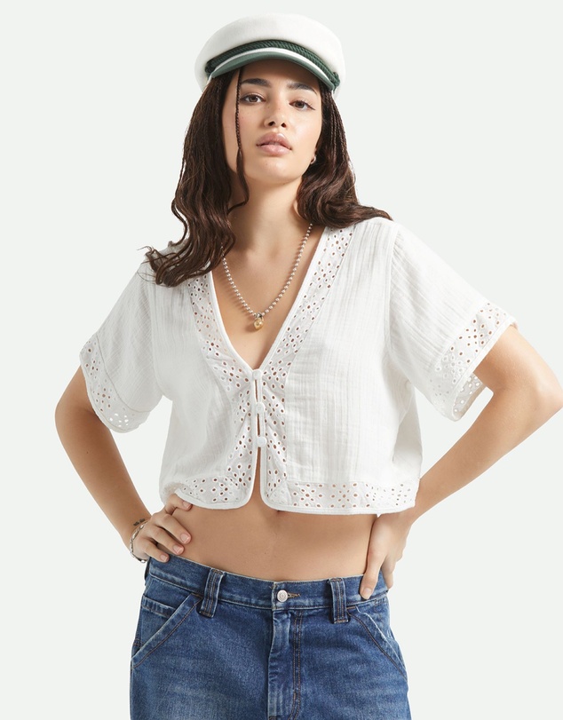 Brixton - Seaside Eyelet Top