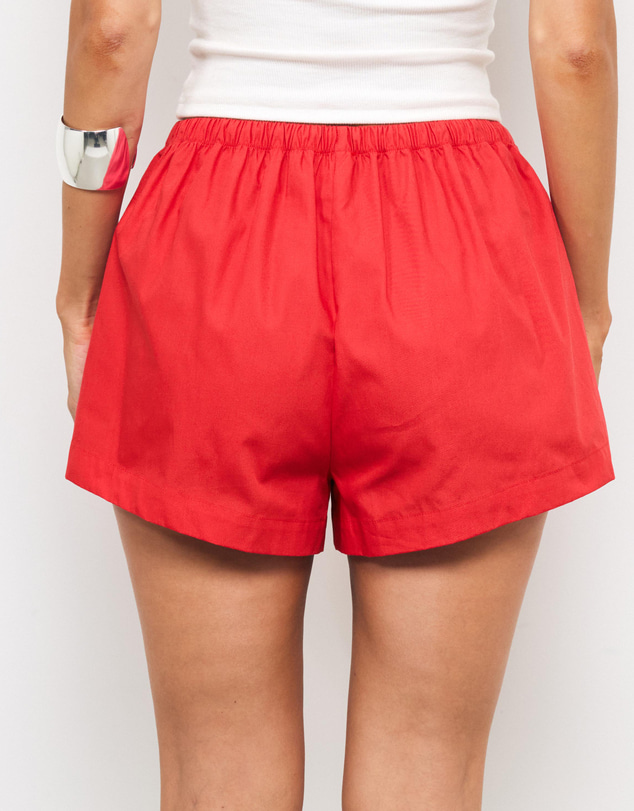 AERE - Lara Poplin Mini Shorts