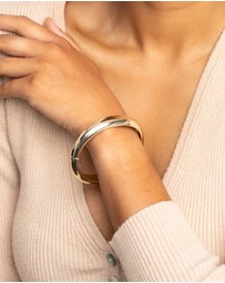Lovisa - Gold Rounded Hinge Cuff Bracelet