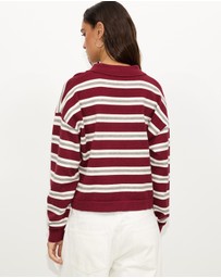 Dazie - Piper Stripe Knit Polo