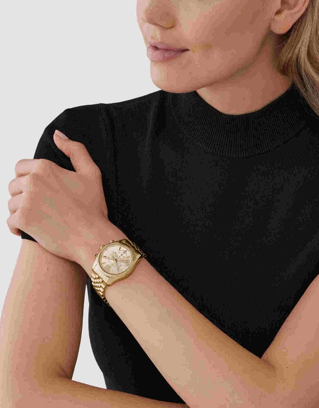 Michael Kors - Lexington Gold Tone Chronograph Watch