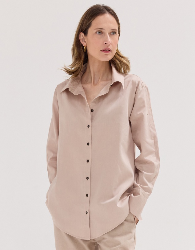Cloth & Co. - The Split Back Shirt Limestone