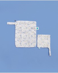 itti bitti - Double Pocket Wet Bag Pack Large and Small  - Neptune