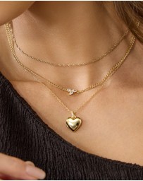 Wanderlust + Co - Starburst 14K Gold Vermeil Curb Chain Necklace