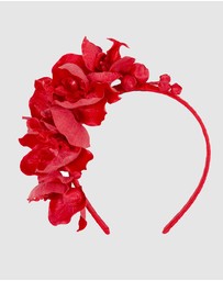Max Alexander - Red Orchid Flower Fascinator
