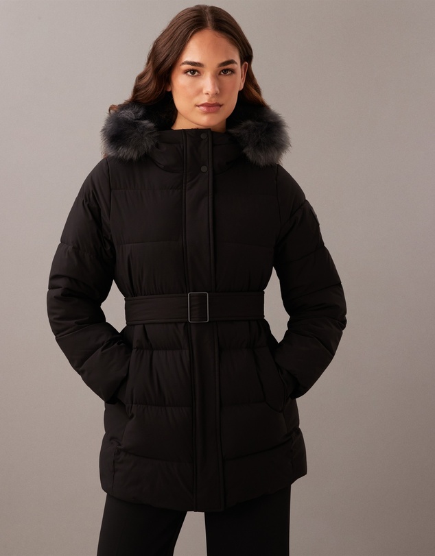Calvin Klein - Belted Matte Quilted Jacket