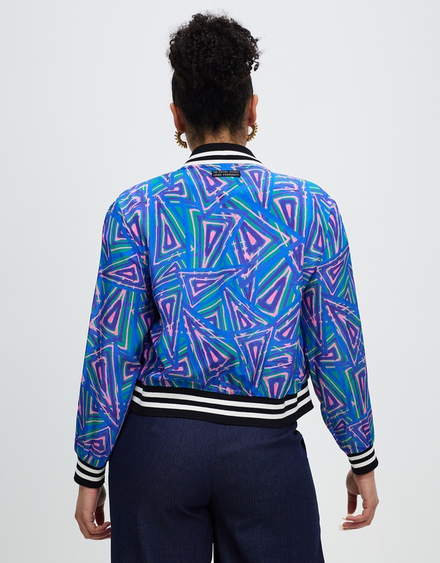 The Social Outfit - Silk Aviator Jacket - Fariba's Triangles