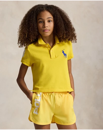 Polo Ralph Lauren - Boxy Big Pony Stretch Mesh Polo Shirt - Teens