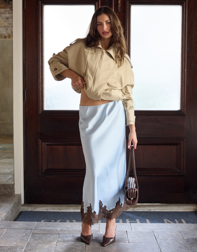 Dazie - Rhea Lace Midi Skirt