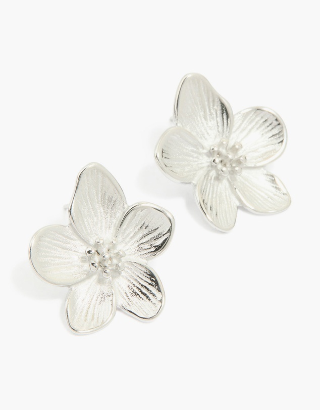Lovisa - Waterproof Stainless Steel Mini Textured Flower Earrings