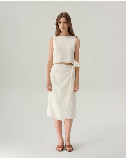 IDA+S - Ari Cropped Knit Tank Top