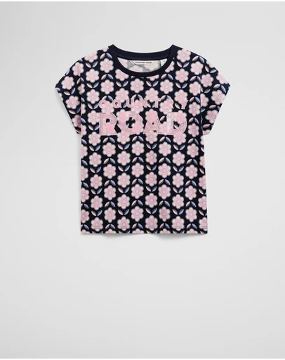 Country Road - Organically Grown Cotton Sequin Logo T-shirt