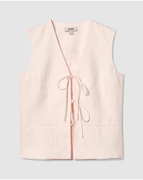 COS - Linen-Blend Tie-Front Waistcoat