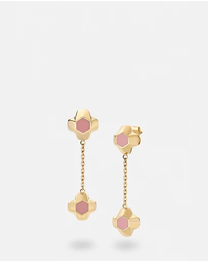 Daniel Wellington - North Star Earrings Drop Apricot Enamel