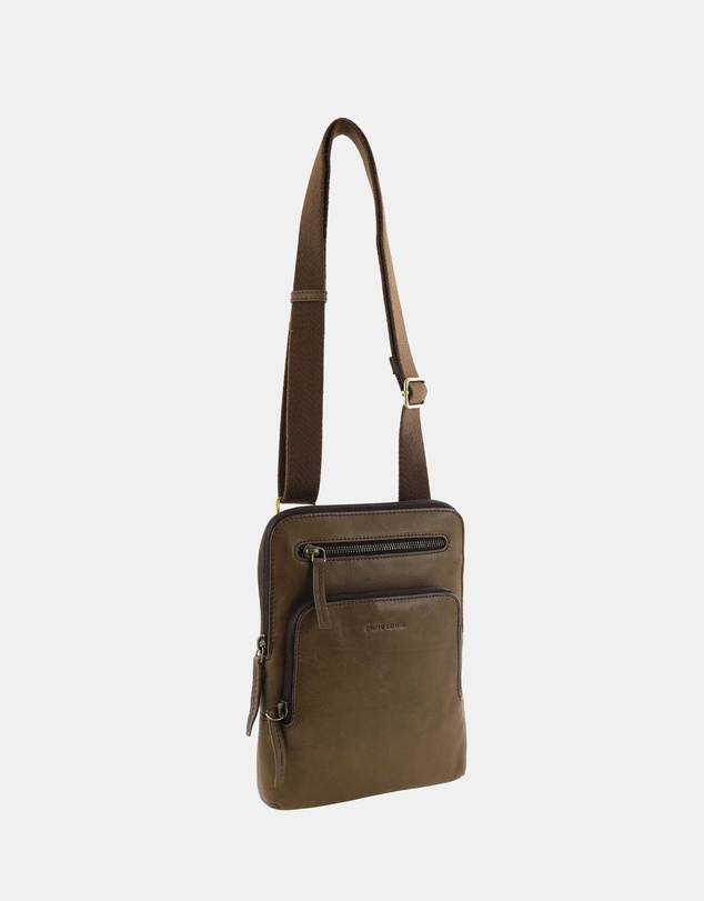 Pierre Cardin - Pierre Cardin Men's Leather Casual Crossbody Bag