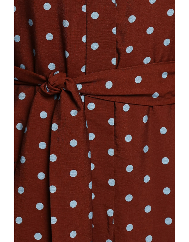 Petal & Pup - Graylen Midi Dress - Brown/Blue Spot