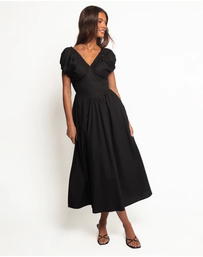 Petal & Pup - Larson Midi Dress - Black