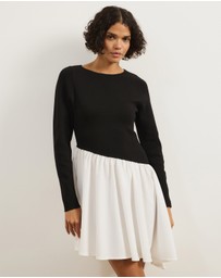 Atmos&Here - Maci Knit Combo Mini Dress