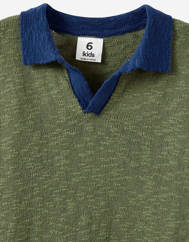 Cotton On Kids - Oversized Colour Block Knit Polo