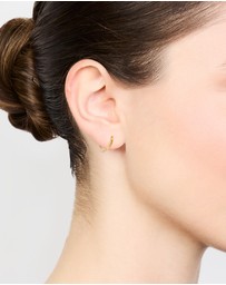 Lovisa - Gold Plated Surgical Steel Diamante Pave Hoop Earrings