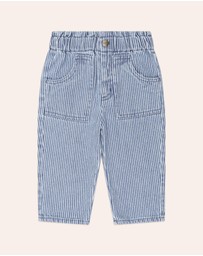 Huxbaby - Vintage Bow Paperbag Denim Pants - Babies-Teens