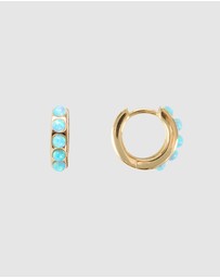FAIRLEY - Blue Opal Crystal Huggies