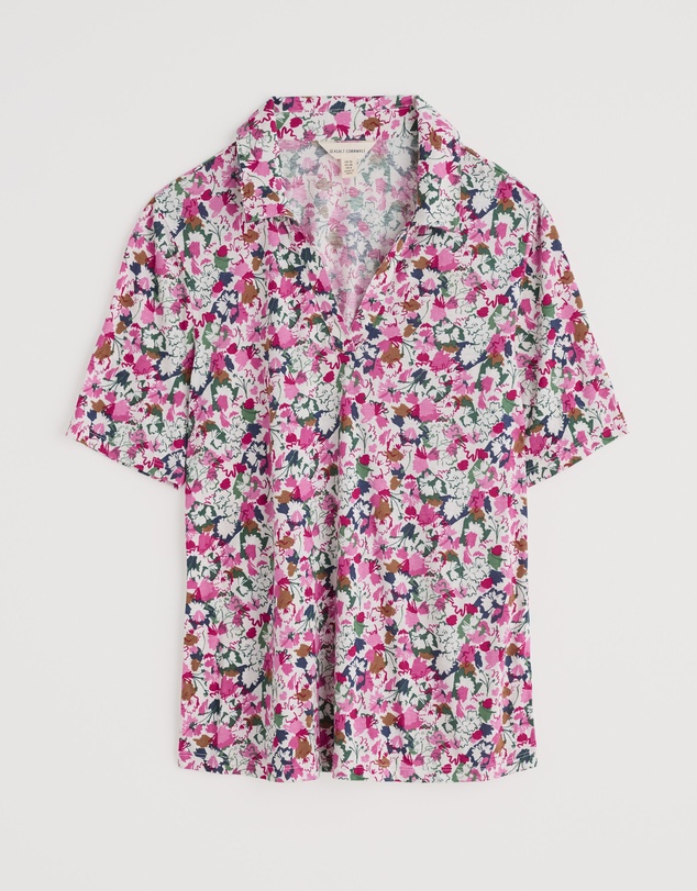 Seasalt - Seasalt Cornwall Pink Misty Sky Short Sleeve Jersey Shirt