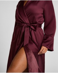 Hunkemoller - Long Satin Fleece Robe
