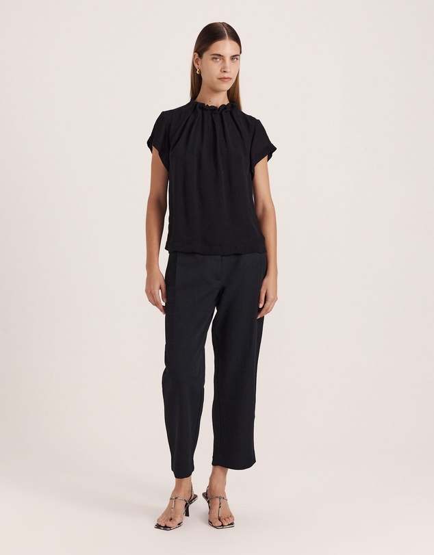 SABA - Willa High Neck Short Sleeve Top