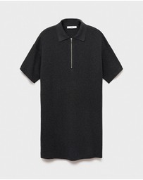 M.N.G - Knitted Dress With Polo Neck