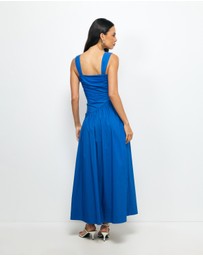 AERE - Kylara Ruched Midi Dress