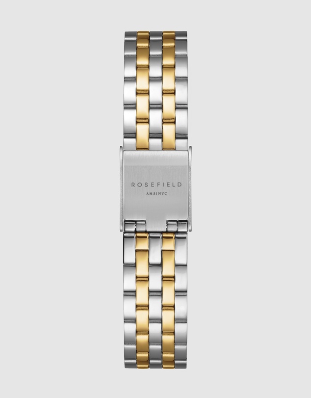 Rosefield - Boxelle Black Gold Silver Duotone Bracelet Watch