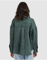 CAMIXA - Exalina Oversized Crinkle Linen Shirt