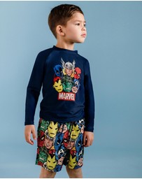 Rock Your Kid - Avengers Marvel Rashie Set - ICONIC EXCLUSIVE - Kids-Teens