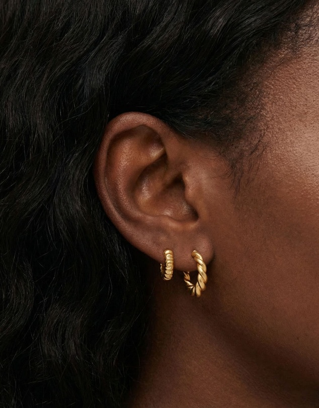 HOUSE OF SLANI - Xenia Twisted Croissant Hoops