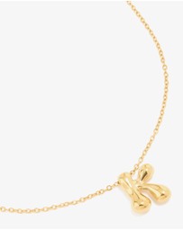Lovisa - Waterproof Gold Plated Stainless Steel Large Bubble Letter K Necklace