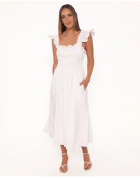 Petal & Pup - Bronte Midi Dress - White