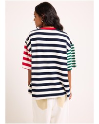 Subtitled - Fitzroy Stripes Oversized Short Sleeve T-Shirt