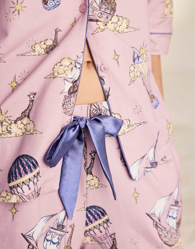 Chelsea Peers - Organic Cotton Hot Air Balloon Short Pyjama Set