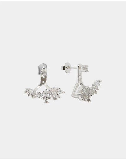 Forcast - Liah Sterling Silver Plated 2 Way Earrings