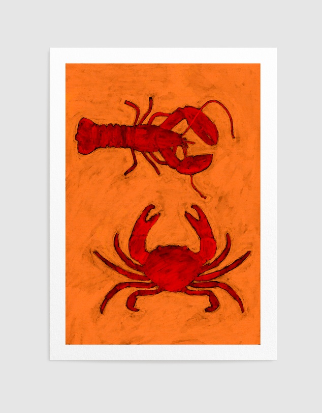 Olive et Oriel - Coastal Creatures by Shatha Al Dafai Art Print