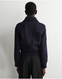 COS - Ribbed-Collar Boiled Merino Wool Jacket