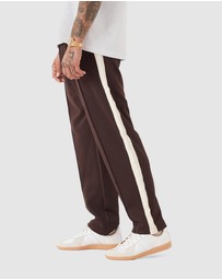 Zanerobe - Stitched Football Trackpant Dk Choc