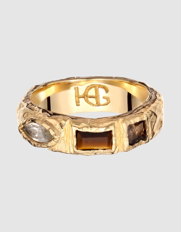 Haze & Glory - ICONIC EXCLUSIVE - Trio Jewls Organic Band Ring in Vermeil Silver