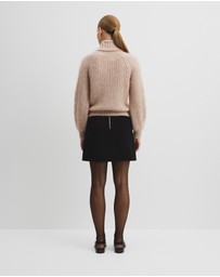 Country Road - Lofty Merino Wool Funnel Neck Knit