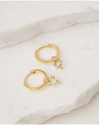 Luna Rae - Solid Gold - Earth Element Diamond Hoops