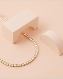 Bianc - Large Tennis Necklace