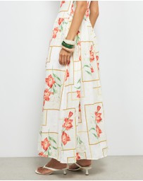 AERE - Asha Linen Midi Dress
