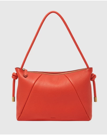 Fossil - Willa Red Leather Shoulder Bag