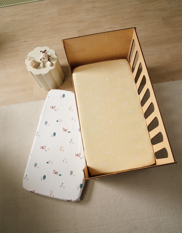 Linen House Kids - Mini Farm 2-Piece Cot Fitted Sheet Set